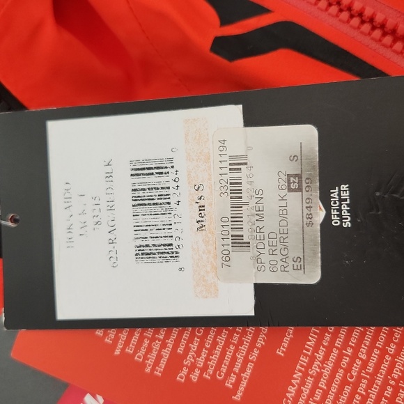 Spyder.com Hokkaido Jacket (item 783215) Men's size Small - Picture 3 of 7